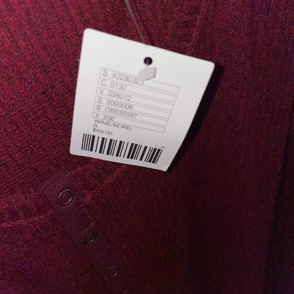 Burgundy long sleeve dress - Picture 1 of 3